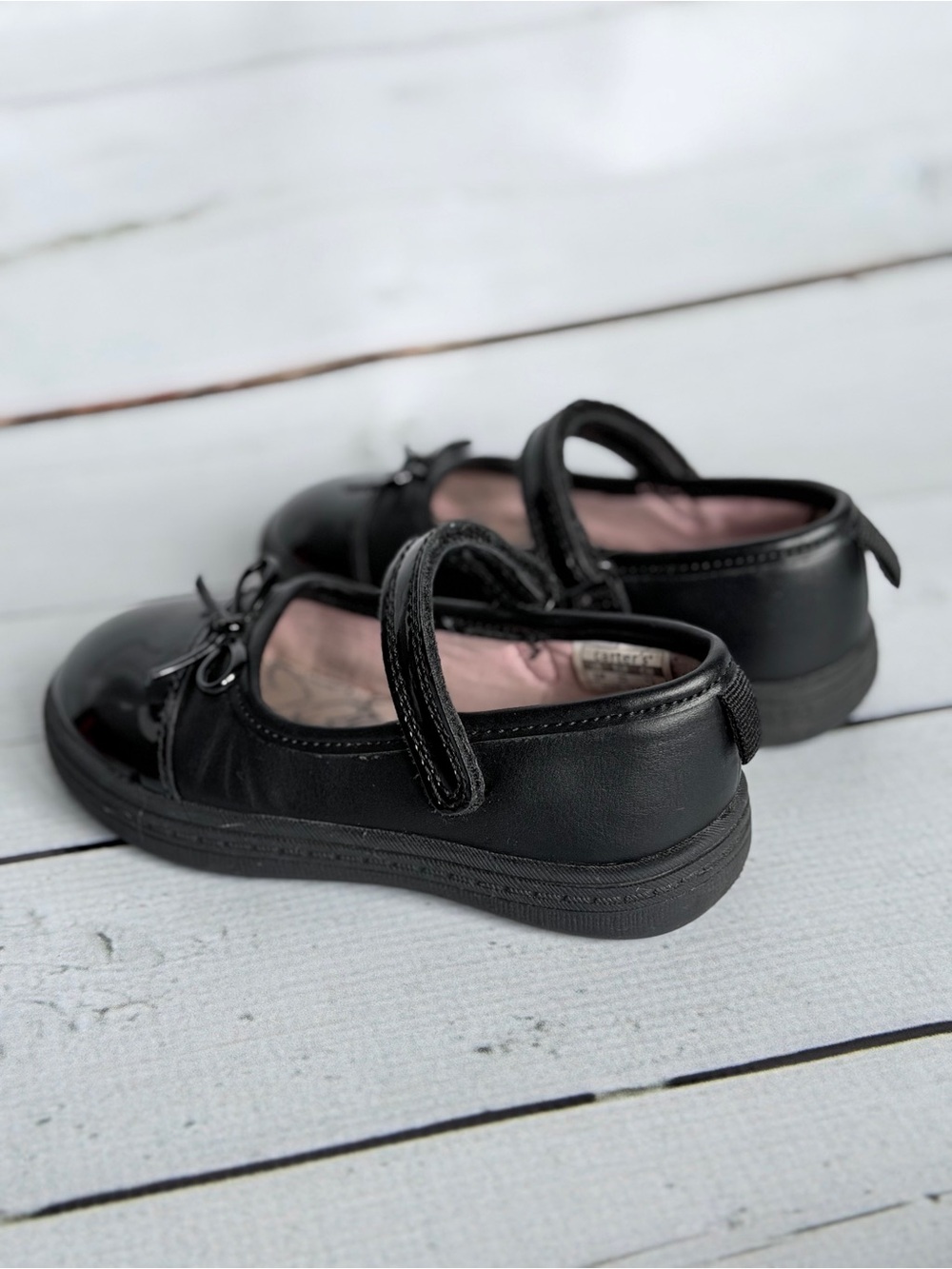Carter's Girls Black Patent Mary Jane Shoes with Bow - Picture 7 of 11